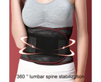 Sauna Belt Ergonomic Design Waist Trainer Reliable Lumbar Back Support Weightbelt for Fitness  Black