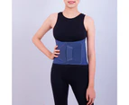 Fitness Waist Belt Adjustable Pain Relief Shapewear Self-Heating Decompression Lumbar Support Back Belt for Running  Blue
