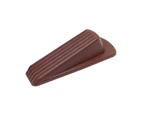 Durable Door Stopper Wear-resistant Plastic Multifunctional Easy Use Door Protector for Daily Use Brown