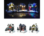 Luminous LED Light Snow House Display Mold Home Christmas Decor Ornament Gift A