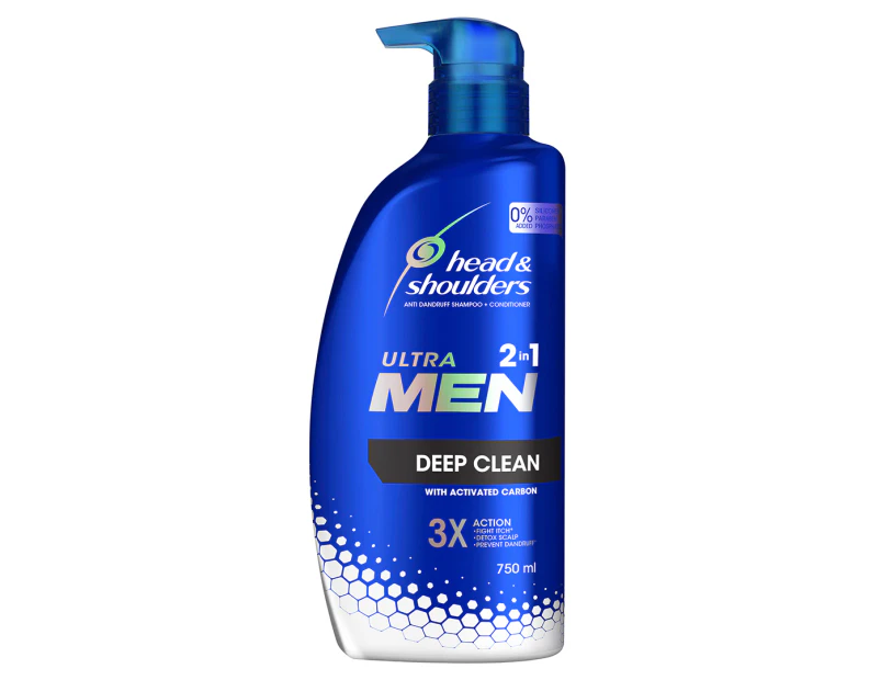 Head & Shoulders Ultra Men Deep Clean 2-in-1 Anti-Dandruff Shampoo & Conditioner 750ml