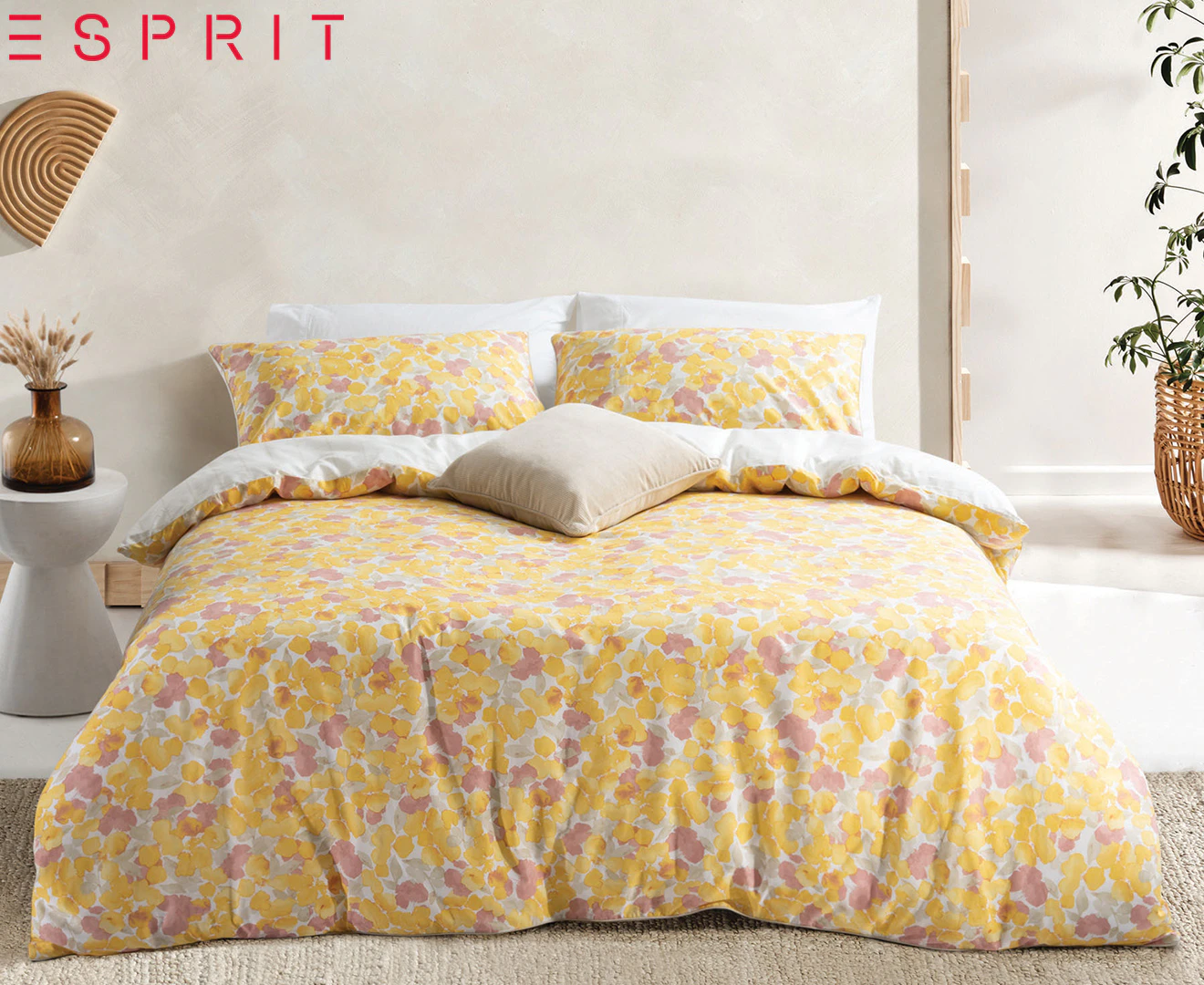 Esprit Nikita Quilt Cover Set - Yellow