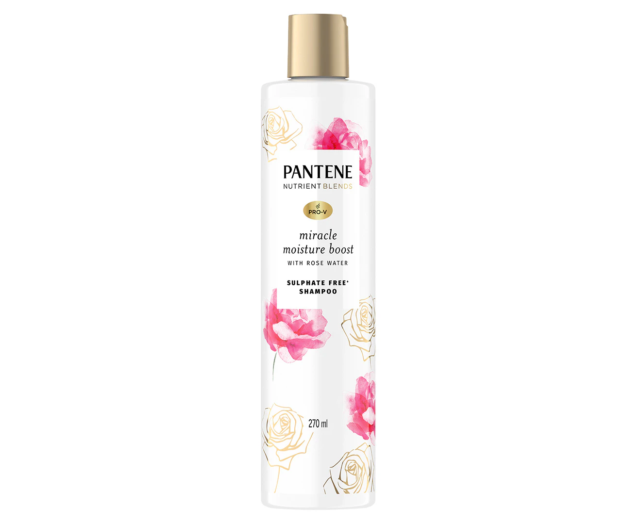 Pantene Pro-V Nutrient Blends Miracle Moisture Boost Shampoo 270ml - Rose Water