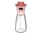 180ml Oil Sprayer Large Caliber Slope Button Silicone Kitchen Dustproof Nozzle Oil Dispenser for Home - Pink