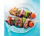 Stable Heat-resistant Kabob Skewer Reliable High Hardness Stainless Steel Grill Skewer for Picnic