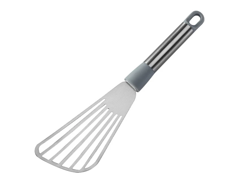 Grilling Spatula Food Grade Heat Resistant Stainless Steel Non-stick Fish Steak Turner Spatula Kitchen Gadget for Home - Grey
