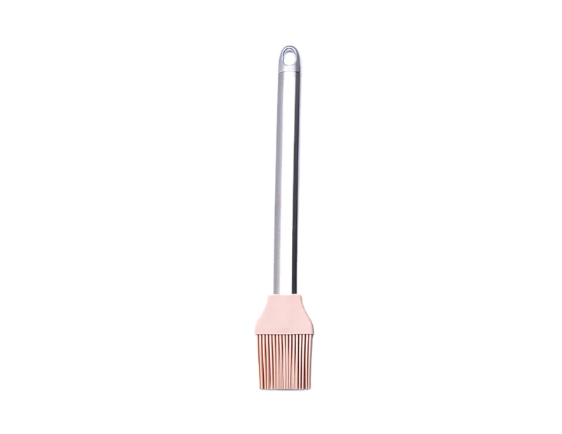 Long Handle Grease Brush Wide Application 4 Colors Nordic Style Smooth Edges Barbecue Brush for Kitchen - Nordic Pink
