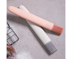 Nordic Detachable Silicone Cooking Pastry Barbecue Oil Brush Kitchen Picnic Tool - Grey & White