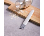Nordic Detachable Silicone Cooking Pastry Barbecue Oil Brush Kitchen Picnic Tool - Grey & White