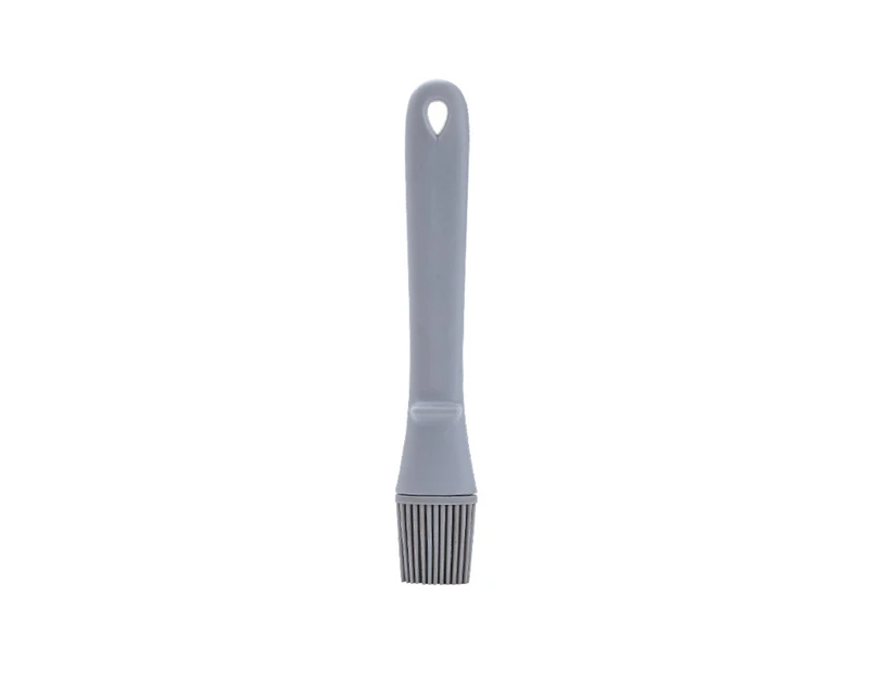 Oil Brush High Temperature Resistant Anti-scalding Comfortable Handle Food Grade Household Silicone Barbecue Grill Oil Brush Baking Tool for Kitchen - Grey