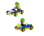 Hot Wheels Die Cast Mario Kart Luigi Mach 8 1:64 Scale Car