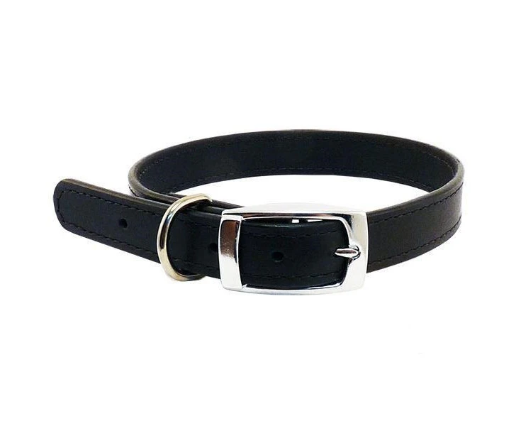 Beau Pets 35cm Black Leather Dog Collar - Australian Made