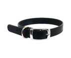 Beau Pets 40cm Black Leather Deluxe Dog Collar - Australian Made