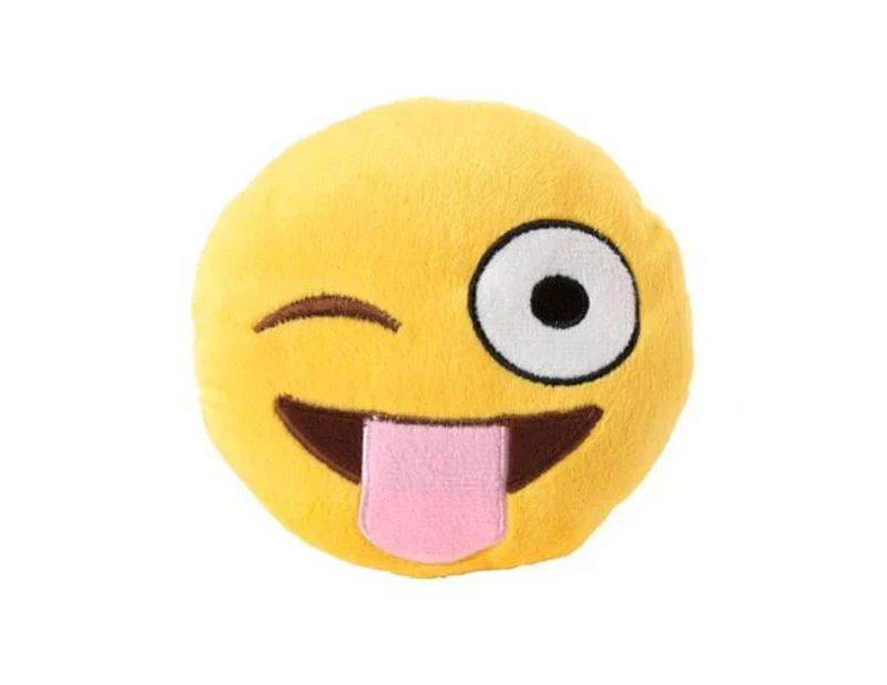 Emoji Tongue Out Large Soft Plush Dog Toy (FuzzYard)