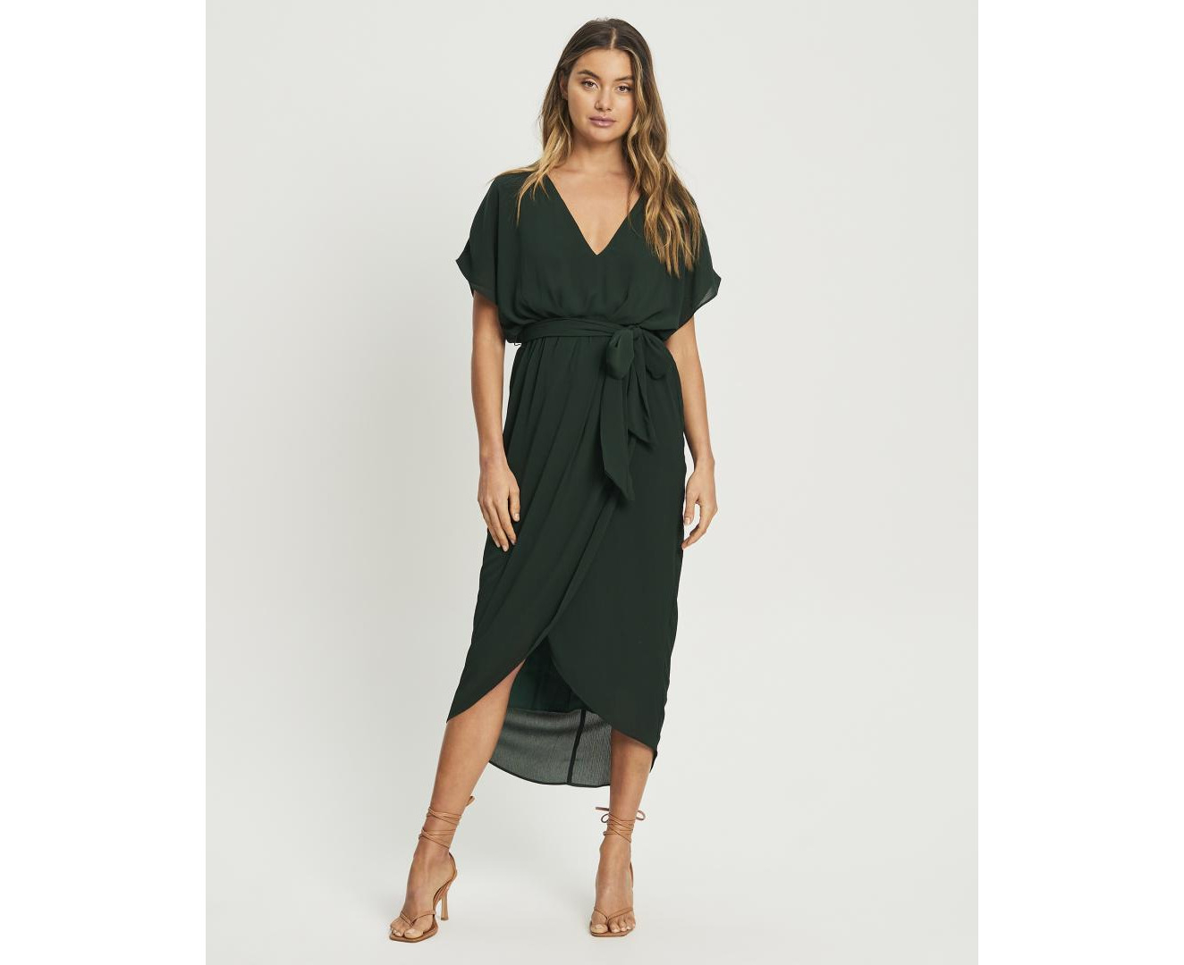 TUSSAH Women's Solara Midi Dress - Emerald - Midi Dress | Catch.com.au