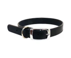 Beau Pets 60cm Black Leather Deluxe Dog Collar - Australian Made