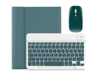Bluetooth Keyboard Case Cover With Mouse For iPad 9th Gen Air 4 [Colour: DARK GREEN] [Model: For ipad Air 5th 10.9'' 2022]