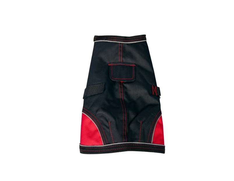 NightWalker 80cm Black/Red Dog Coat Waterproof Jacket (Pet One)