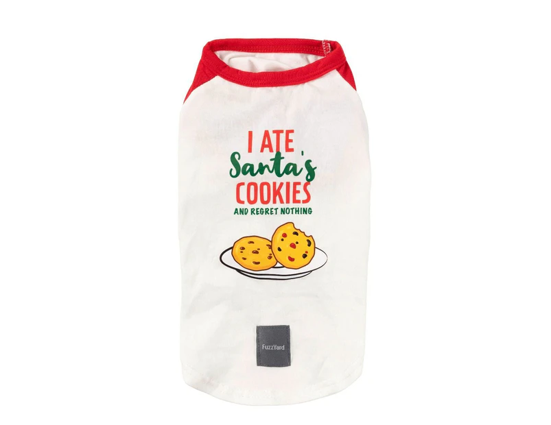 I Ate Santas Cookies Size 2 Dog & Puppy Christmas T-Shirt by FuzzYard