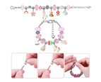 24Pcs Unicorn Advent Calendar Christmas Countdown Calendar DIY Charm Bracelet Making Kit Gift