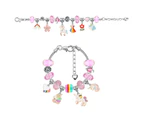 24Pcs Unicorn Advent Calendar Christmas Countdown Calendar DIY Charm Bracelet Making Kit Gift