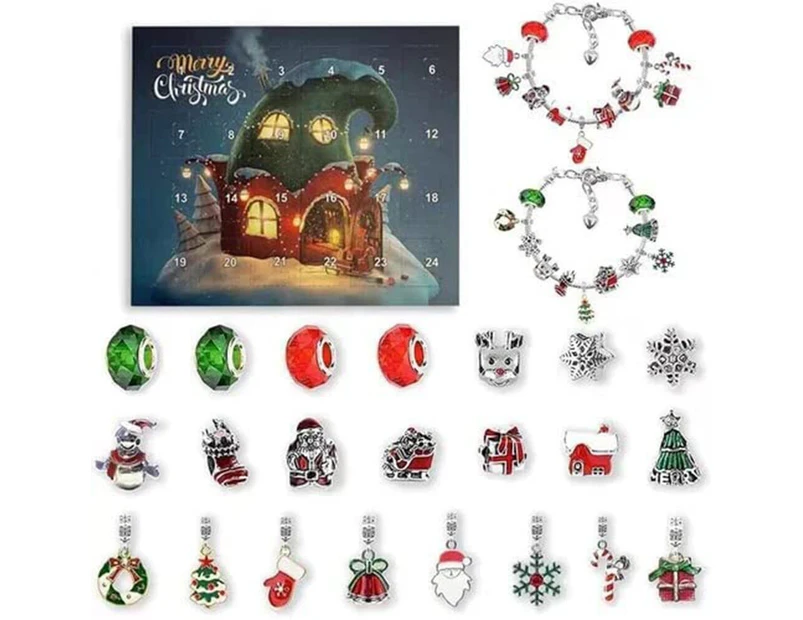 Advent Calendar Christmas Countdown Calendar DIY Charm Bracelet Making Kit Gift