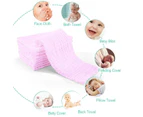 Muslin Burp Cloths for Baby 10 Pack 100% Cotton Baby Washcloths for Boys Girls Large 20''X10'' Super Soft and Absorbent Pink