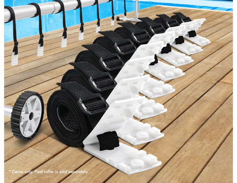 ALFORDSON Pool Cover Roller Straps Kit 8PCS Swimming Pool Blanket Attachment