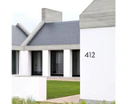 6 inch (15 cm) Floating House Number Sign #0, Black, Aluminum Alloy