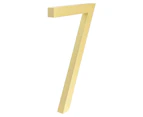 6 inch (15 cm) Floating House Number Sign #7, Golden, Aluminum Alloy