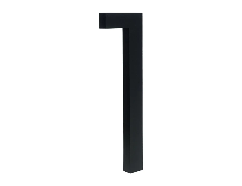 6 inch (15 cm) Floating House Number Sign #1, Black, Aluminum Alloy