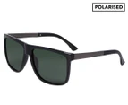 Winstonne Men's Aston Polarised Sunglasses - Black/Green