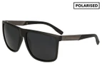 Winstonne Men's Daniel Polarised Sunglasses - Matte Black/Grey