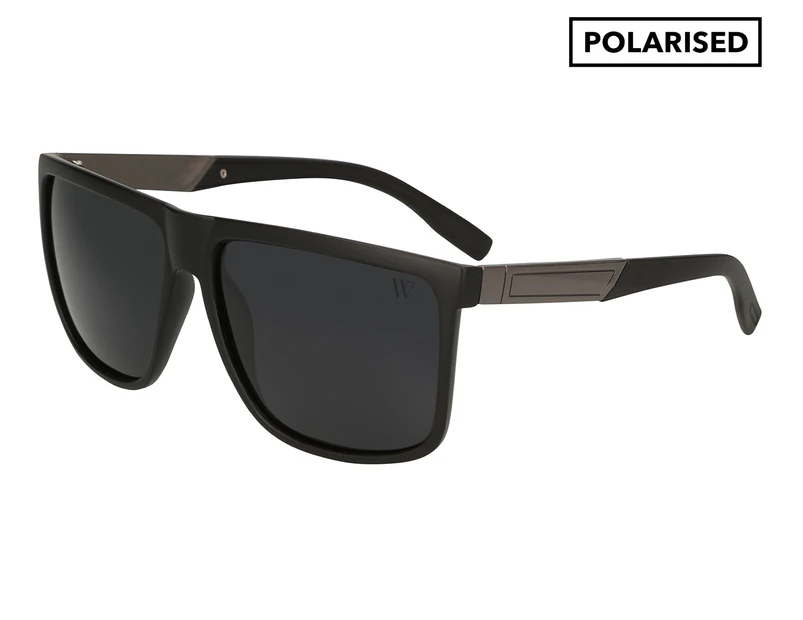 Winstonne Men's Daniel Polarised Sunglasses - Matte Black/Grey