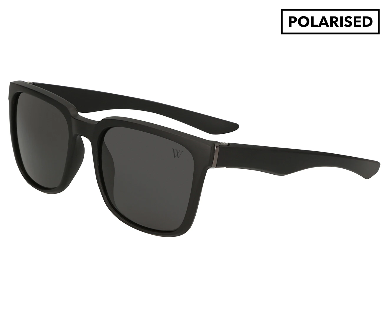 Winstonne Men's Isaac Polarised Sunglasses - Matte Black/Grey