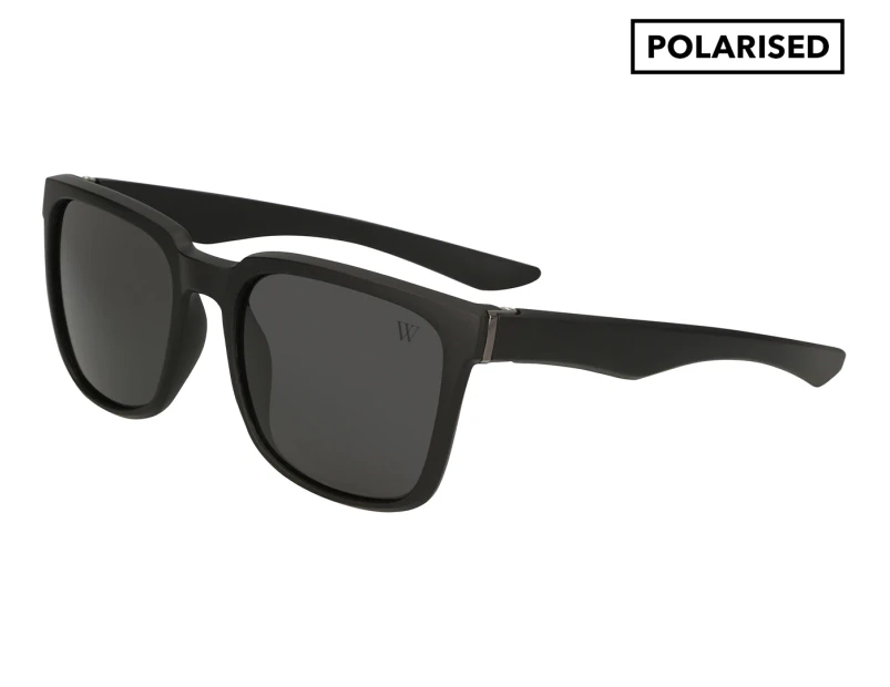 Winstonne Men's Isaac Polarised Sunglasses - Matte Black/Grey