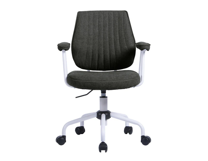 Luxo Daisy Linen Fabric Office Chair - Charcoal