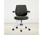 Luxo Daisy Linen Fabric Office Chair - Charcoal