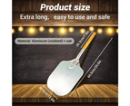 Pizza pusher, aluminum pizza peel, pizza peel, pizza peel with a large surface, practical wooden handle (66 * 30.5cm)
