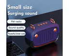 Creative Cartoon Mini Outdoor Wireless Bluetooth-compatible Speaker with HiFi FM Radio Blue