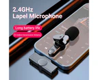 K9 Wireless Microphone Plug and Play Noise Reduction Wide Compatibility 2.4GHz Lapel Microphone for Live Streaming Black for Type-C