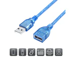USB Type-A Male to Female Extension Cable USB v2.0 Blue Black Extending Cord 10M 5M 3M For Data Transfer Power Supply - 3M Black
