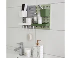 Household Dormitory Punch Free Storage Holder Bathroom Wall Mount Hanging Shelf Grey L
