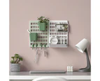 Household Dormitory Punch Free Storage Holder Bathroom Wall Mount Hanging Shelf Pink rectangle
