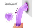 Oraway Realistic Penis Soft Dildo Suction Cup Women Masturbation G-spot Orgasm Sex Toy - Clear