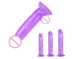 Oraway Realistic Penis Soft Dildo Suction Cup Women Masturbation G-spot Orgasm Sex Toy - Clear