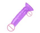 Oraway Realistic Penis Soft Dildo Suction Cup Women Masturbation G-spot Orgasm Sex Toy - Clear