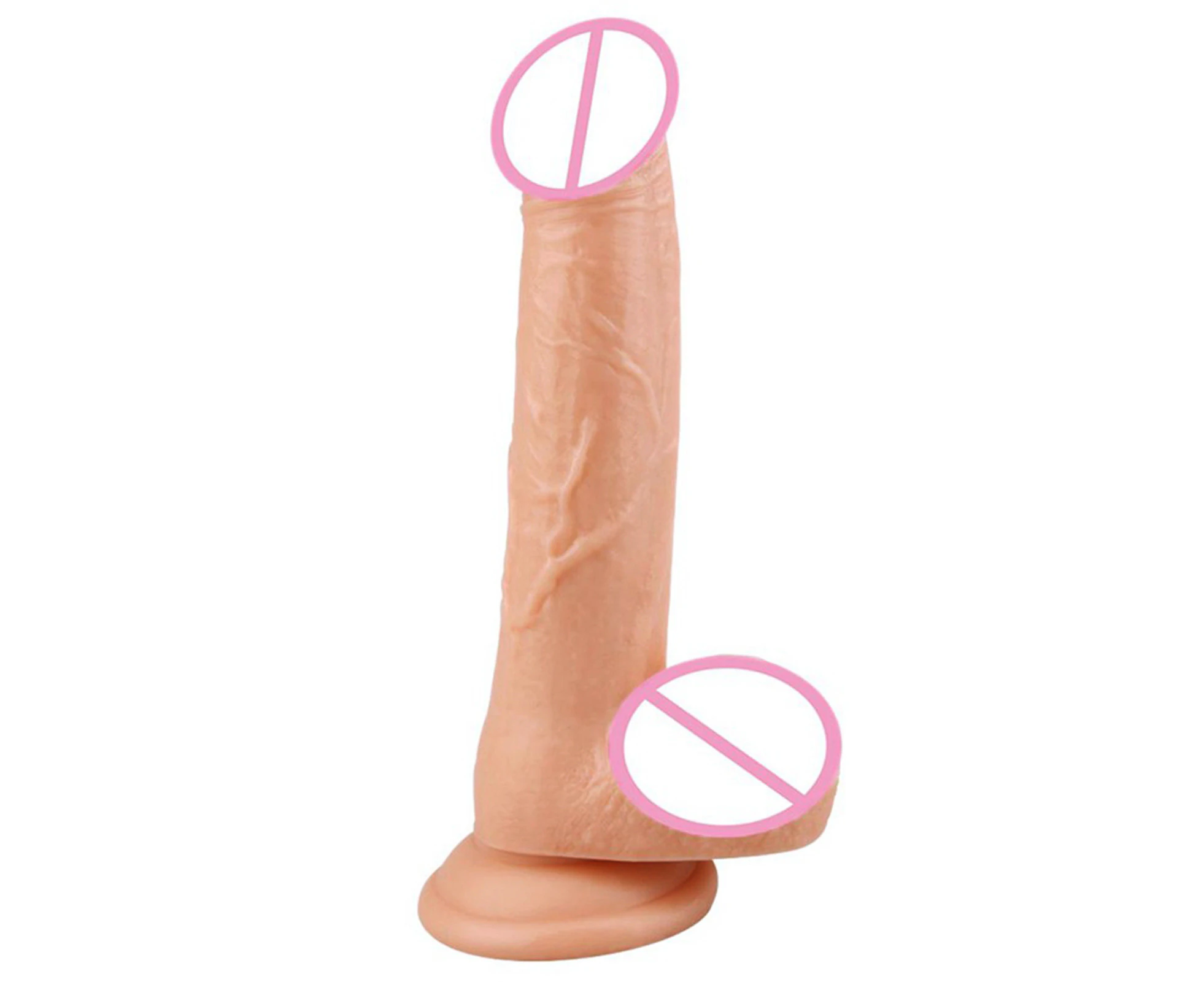 Oraway Realistic Penis Dildo Suction Cup Female Vagina Stimulation Masturbation Toy - Nude Color