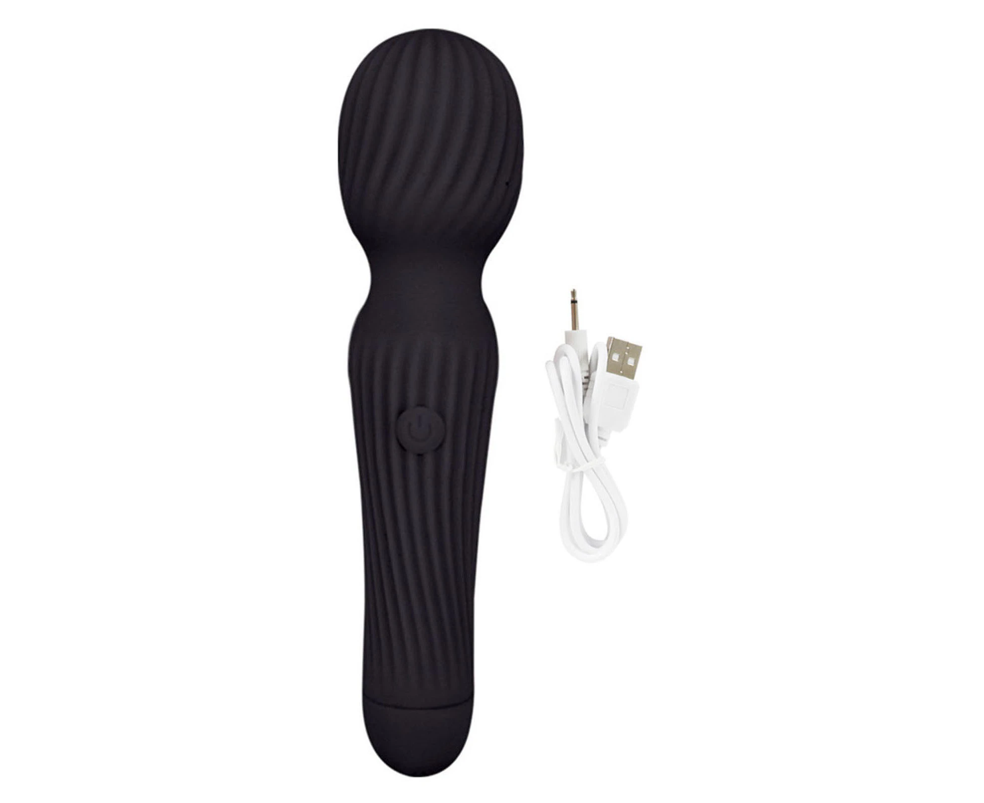 Oraway Multifunctional Vibrator Soft Silicone Clit Stimulator Masturbator Massage Stick for Bedroom - Black