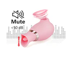 Oraway Sex Toy Quick Climax Versatile Tongue Licking Powerful Double Head Flirting Silicone Clit Stimulator Masturbation Sucker Adult Product - Pink